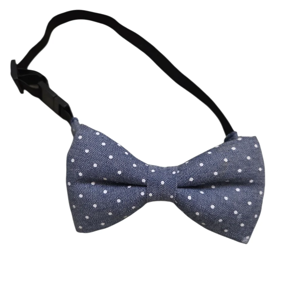 H&M Light Blue Denim Bow Tie with White Polka Dots One Size Fits All Kids
